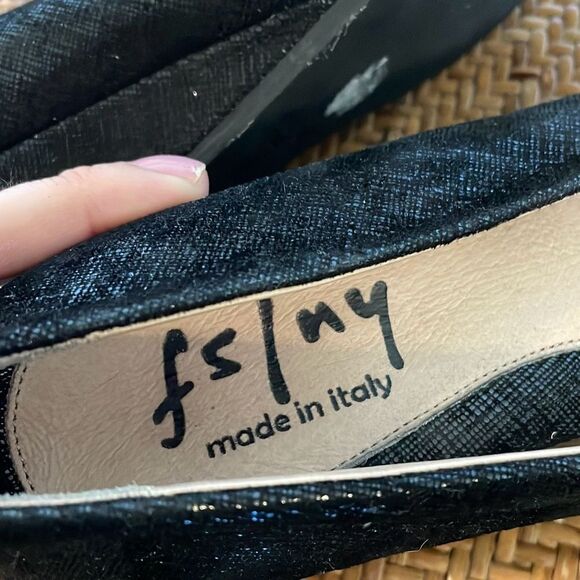 FSNY black metallic wedge flats size 6 - Picture 8 of 9